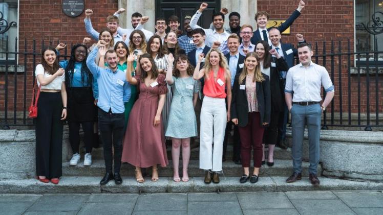 students all standing in a group